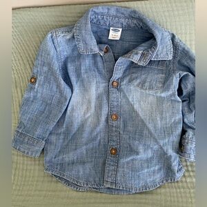 Old Navy Denim Button-up Shirt Size 12-18m